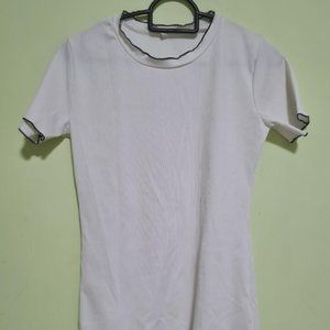 Ribbed White Top